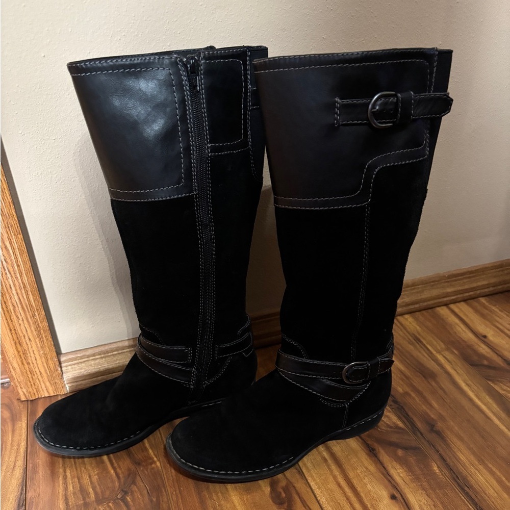 Clarks Black Over the Knee Boots